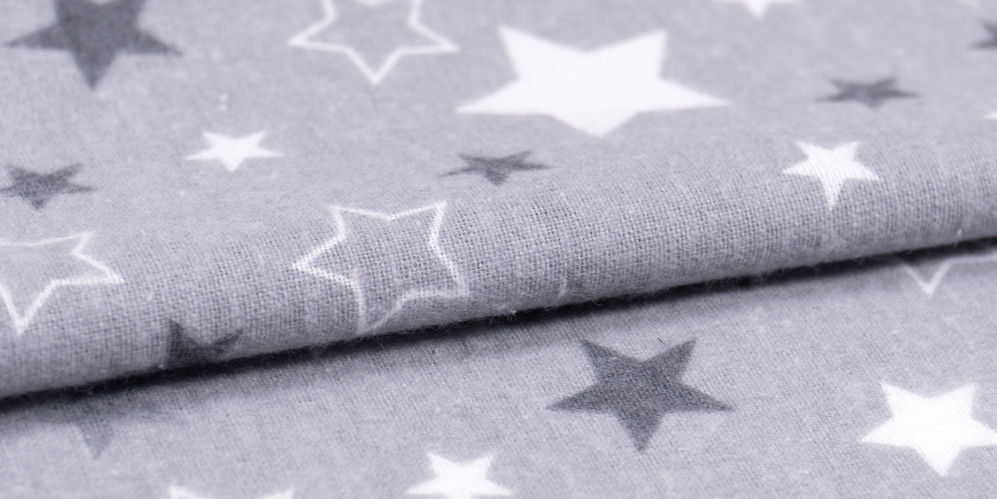 Pielucha flanelowa gwiazdki szare